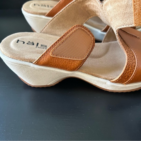 NWOB Halsa Footwear Cassandra Wedge Sandal In Dark Mango, Size 7M - Picture 9 of 12